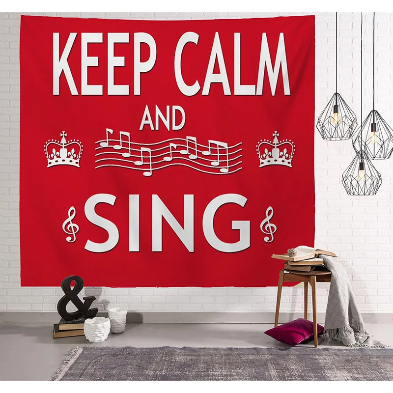 Коврик для сна Keep Calm &amp sing с музыкальными инструментами | Дом и сад