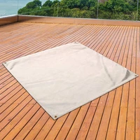 outdoor camping fire pit grill ground protection mat temperature resistance terrace deck lawn grill mat fire pit mat