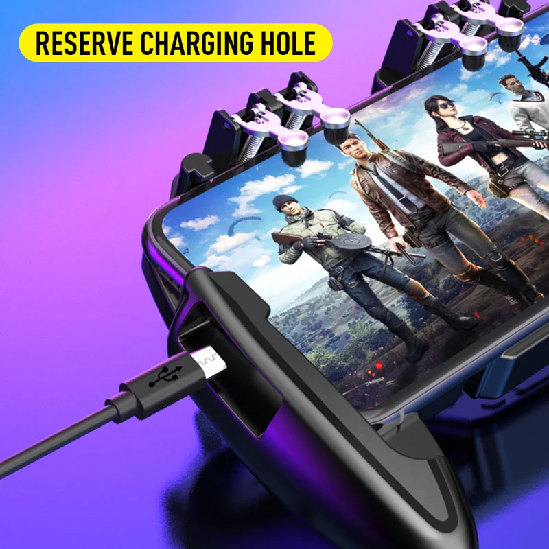 

Six-finger Game Controller Pubg Controller Gamepad Pubg Mobile Trigger L1R1 Shooter Joystick Game Pad Phone Gamepad Controller