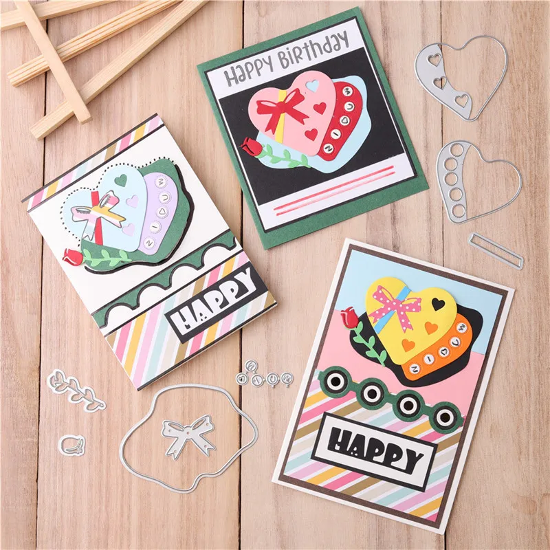 YaMinSanNio Heart Dies Love Frame Metal Cutting New 2020 Craft Scrapbooking Card Making Embossing Diecut Decor Stencil | Дом и сад