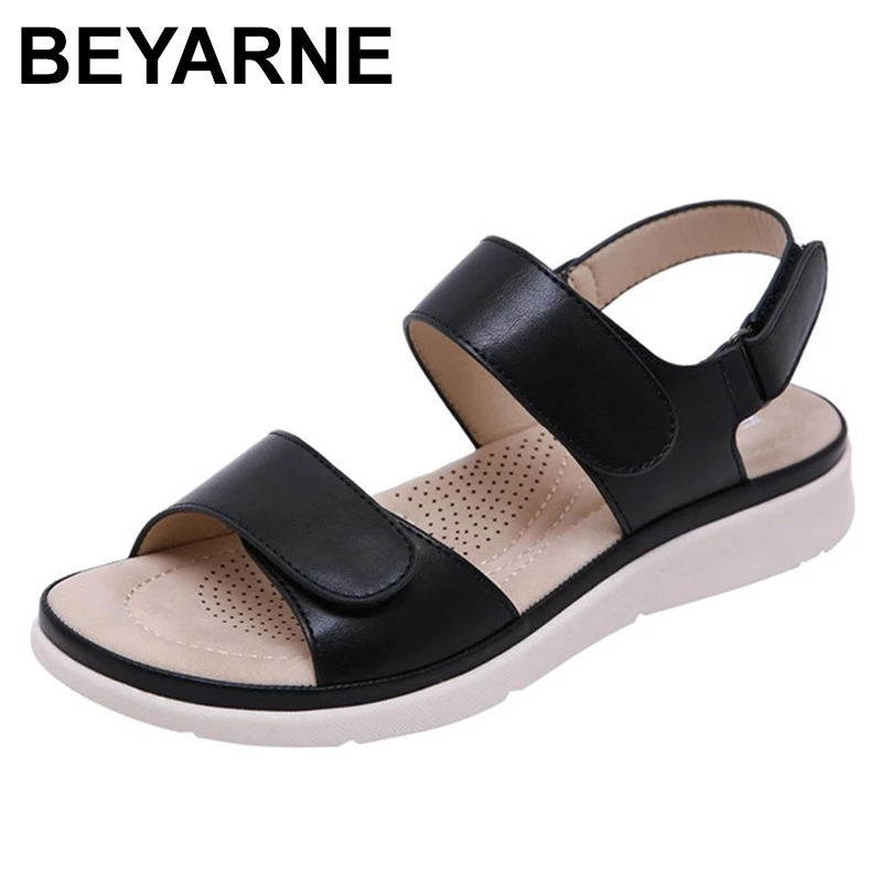 Женские низкие римские сандалии BEYARNEfashion привлекательные туфли на плоской