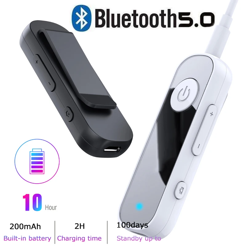 Bluetooth 5 0 приемник 3 мм AUX разъем USB стерео музыкальный зажим беспроводной аудио