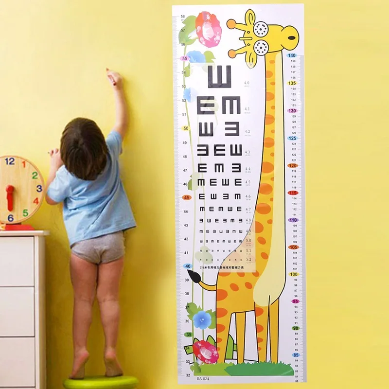 Фото Детская Таблица роста настенная наклейка Декор мультяшная линейка для жирафа