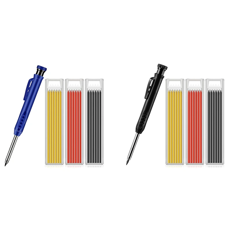 

Набор карандашей для столярных работ, набор из 19 твердых маркеров для строительства и столярных работ, 18 заправляемых выводов, для маркиров...