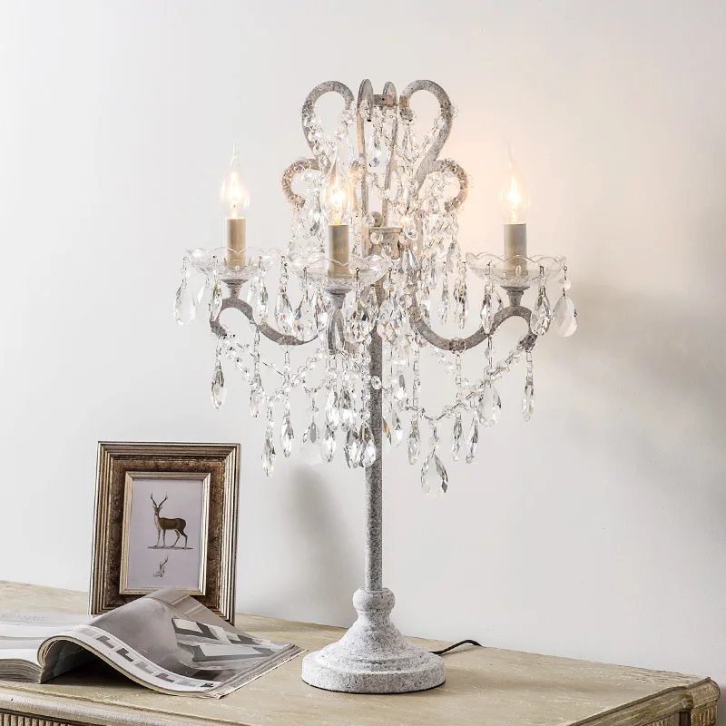Хрустальные настольные лампы для спальни гостиной светодиодный прикроватный