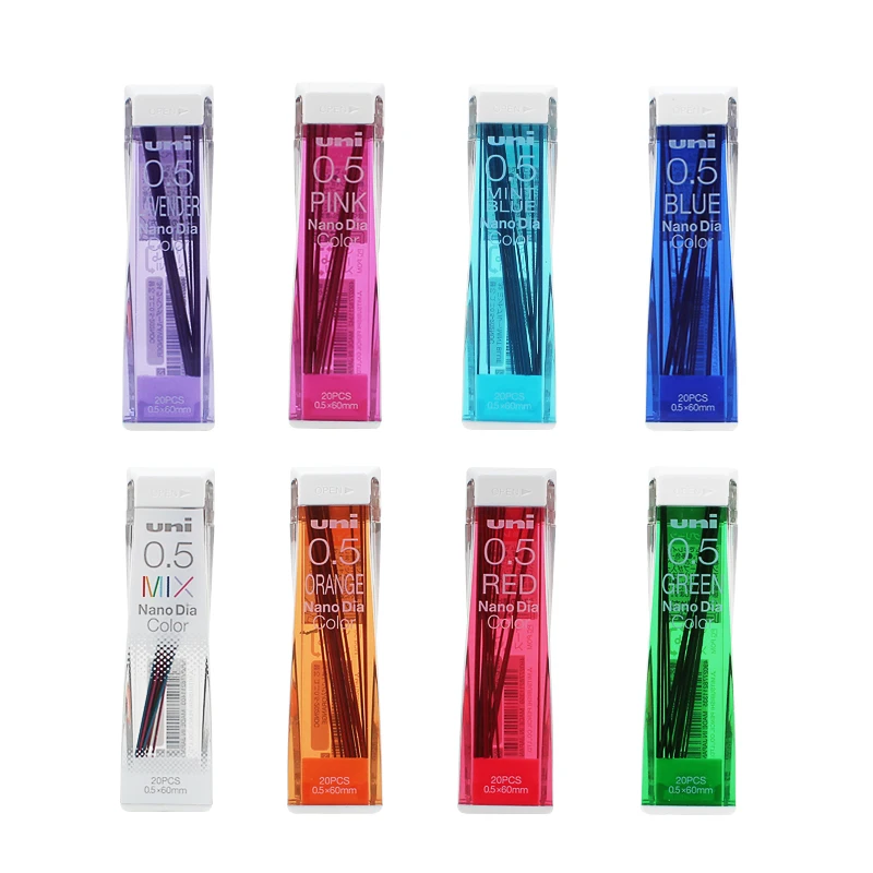 

1 Tube Japan Uni Nano Dia Colour 202NDC Colored Mechanical Pencil Graphite Leads 0.5/0.7mm Writing Drawing Office School Supply