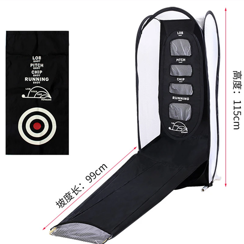 Fiyat Portable Foldable Golf Chipping Pitching Cages Indoor Outdoor Golf Hitting Swing Practice Net Golf Easy Training Aids F1050