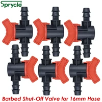 sprycle 6pcs 16mm barbed shut off switch valve for 12 tubing hose coupling drip irrigation watering system kit greenhouse