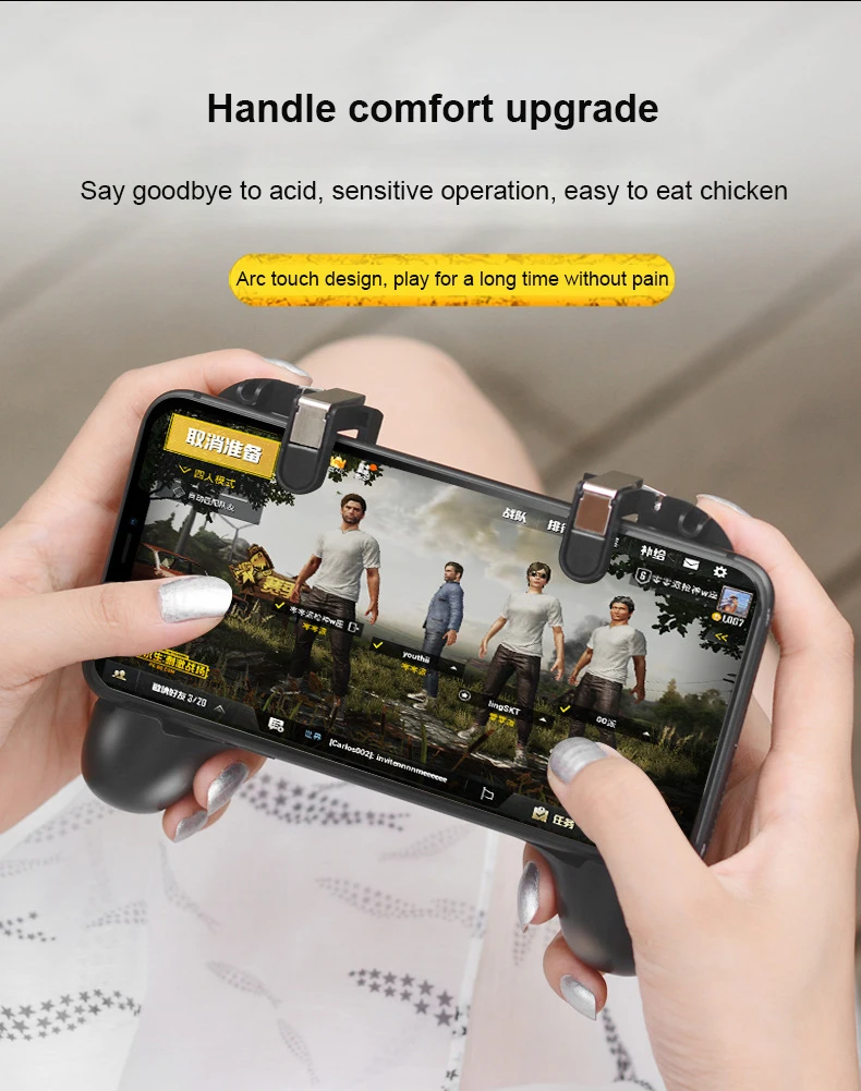 PUBG мобильный игровой контроллер геймпад джойстик для телефона триггер Aim Кнопка L1R1 шутер для IPhone Android игровой коврик с вентилятором