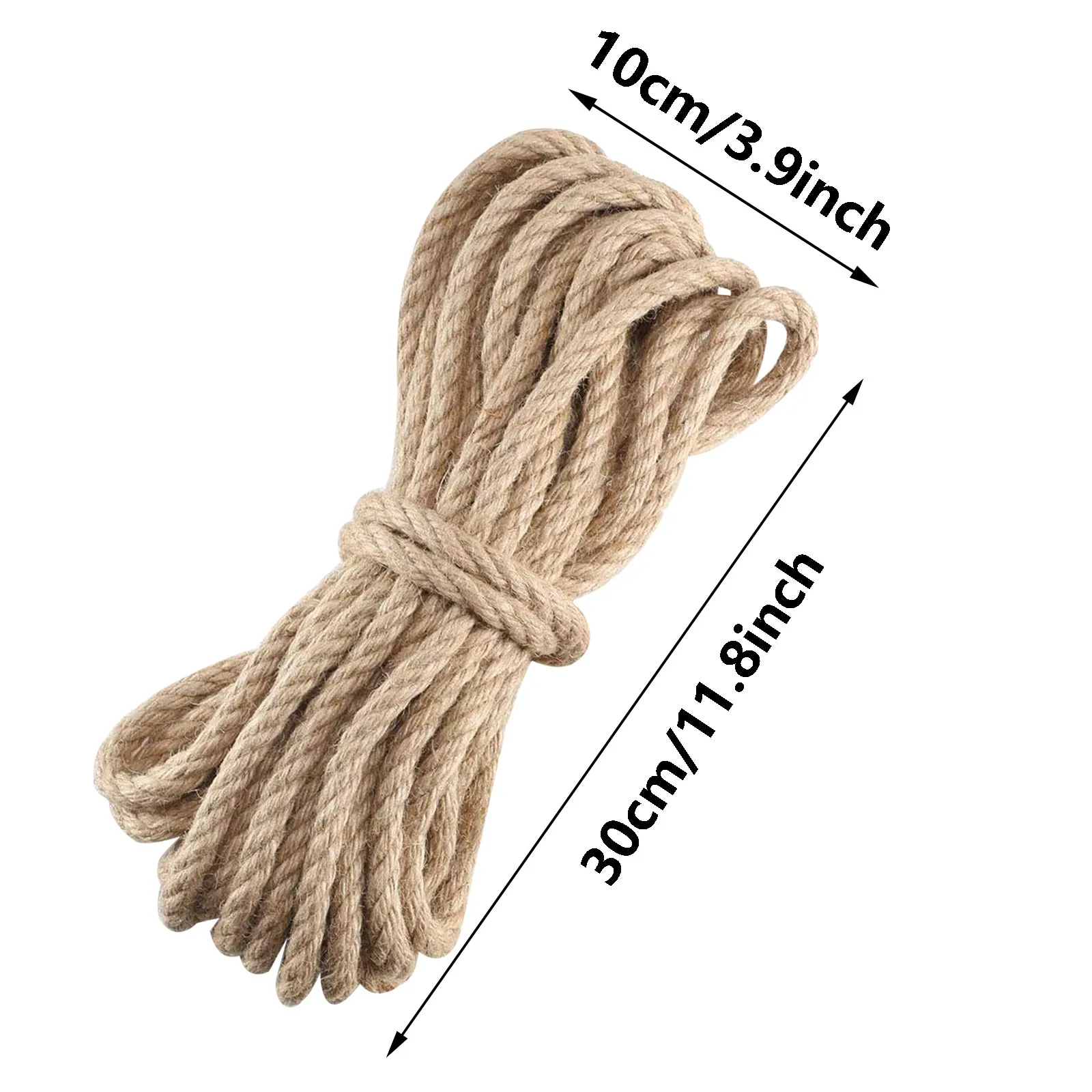

10mm Hand-woven Natural Hemp Rope Tug Of War Rope Household Diy Decorative Rope 10m For Bag Home Decor Home Textile Accessories