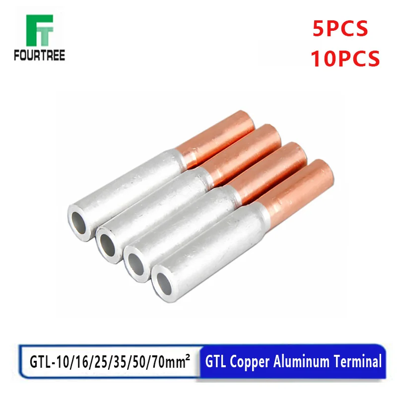 

GTL Series Compression Copper Aluminum CU-AL Tube Bimetallic Crimp Terminal Cable Wire Connector Splice Sleeve Lug Ferrule