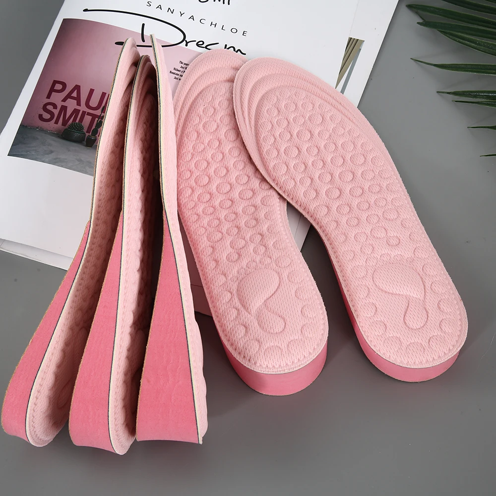 

1pair Shoe Insoles Breathable Insole Heighten Heel Insert Sports Shoes Pad Cushion Unisex 0.59-1.38inch Height Increase Insoles