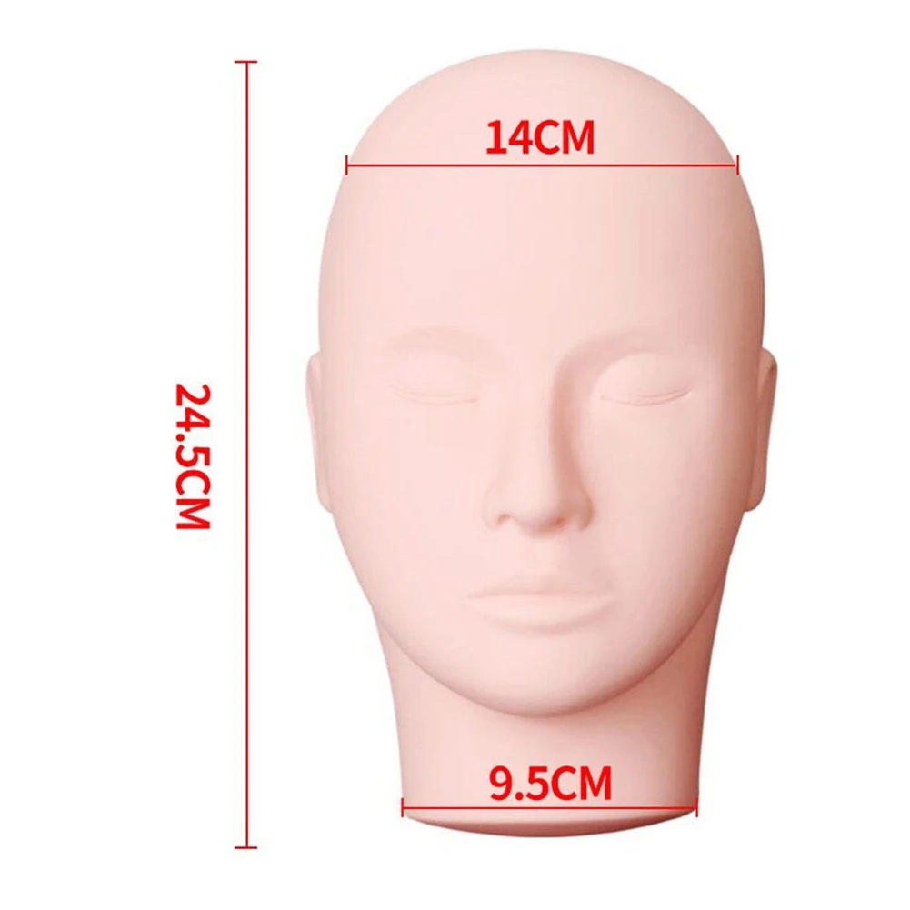

Cosmetic Model Professional Eyelash Extension Makeup Practice Training Heads Tool Massage Mannequin Head Flat Eye Facial Eyelash