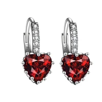 hoop earrings for womens fashion trendy ol jewelry heart rhinestone pendant round circle earrings shine multicolor brincos
