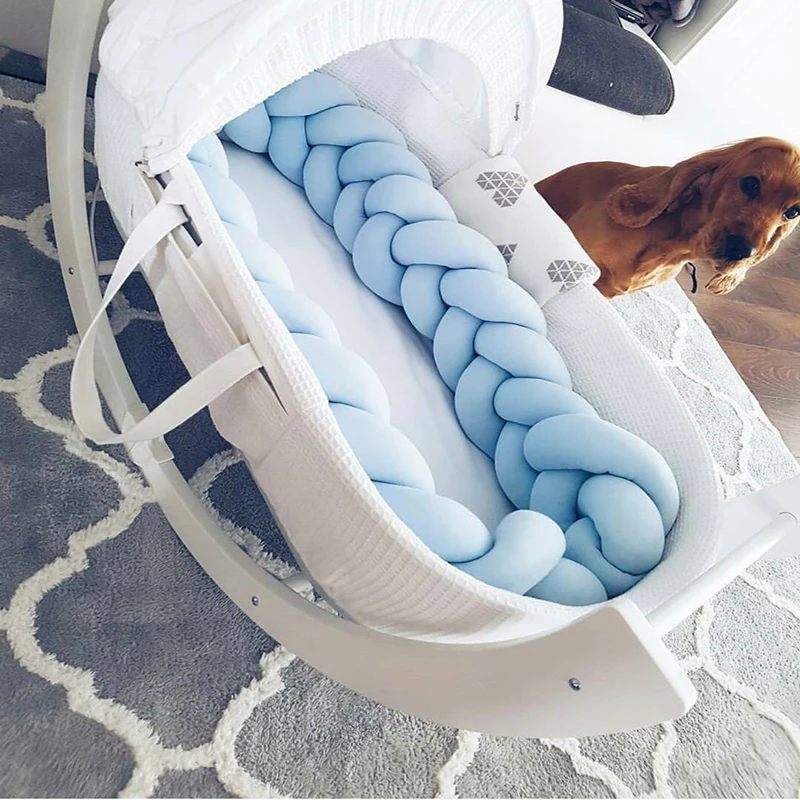 

1M/2M/3M Newborn Cot Bumper Baby Braid KnotCradle Braid Crib Bumper Baby Decorations Baby Room Crib Bebe Infant Knot Pillow Room