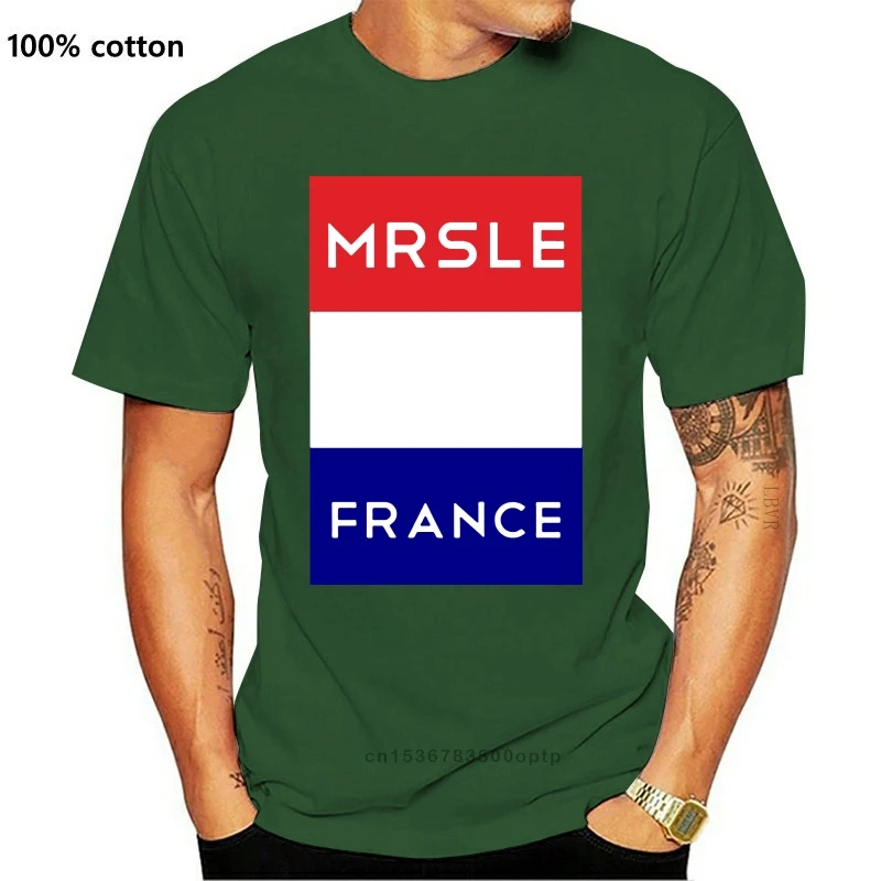 

Сувенирная французская Футболка с принтом Марсель, милые Мужские футболки в стиле Харадзюку с круглым вырезом высокого качества