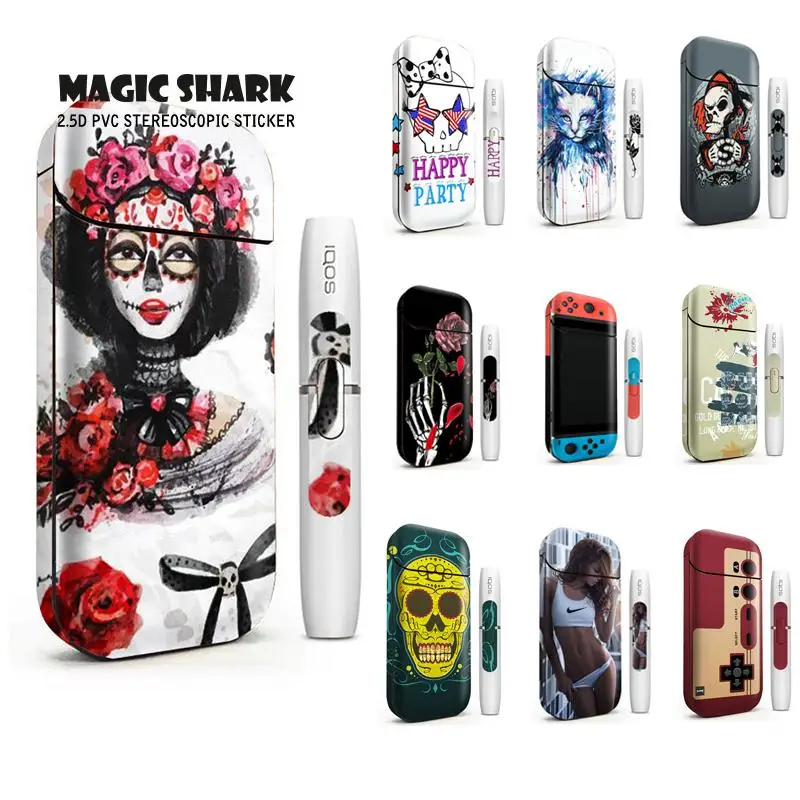 Magic Shark Stereo Sexy Lady Game Cat Film Sticker for IQOS 2.4 Plus Case 2.4p E Cigarette | Мобильные телефоны и