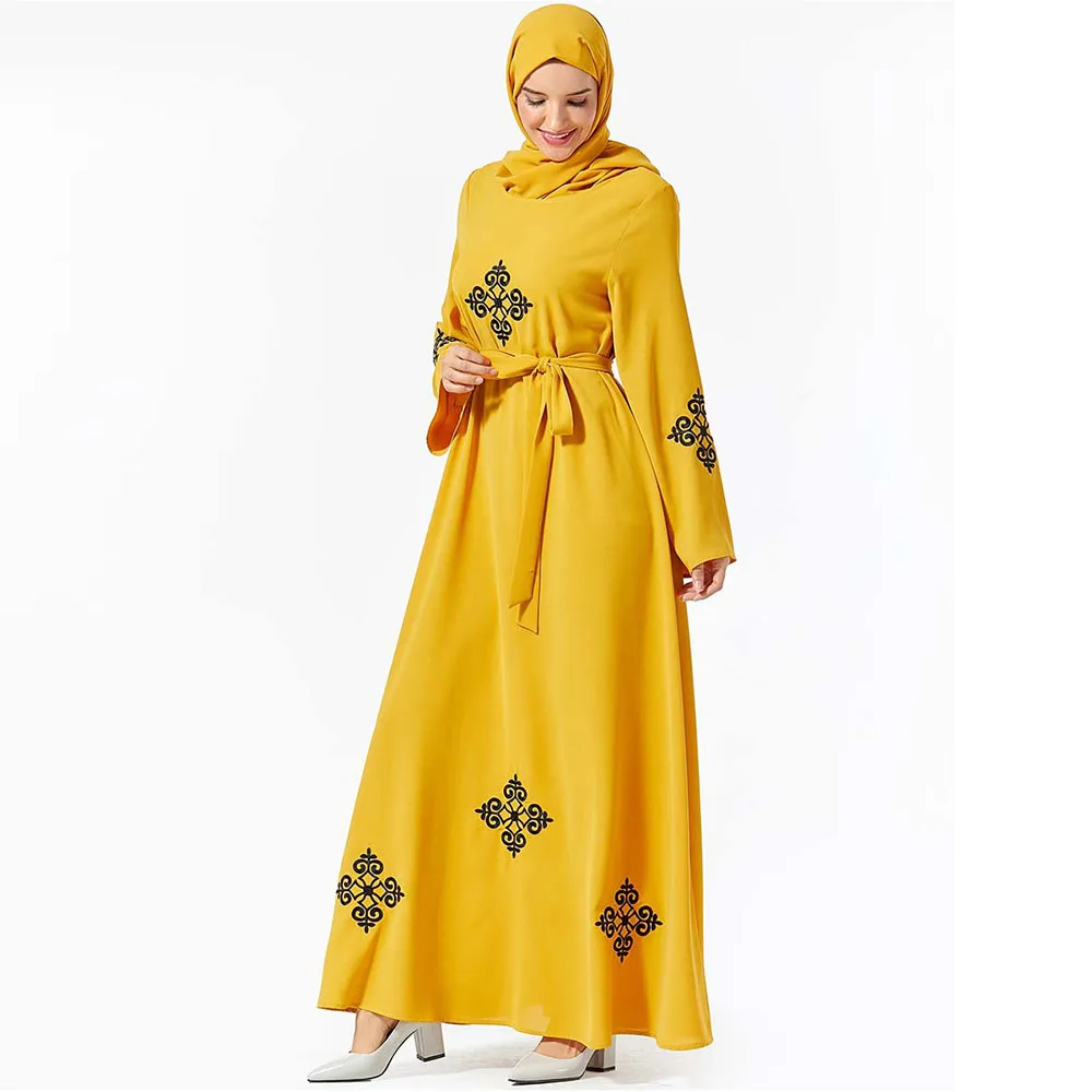 Abaya Дубай мусульманское платье без хиджаба абайя для женщин осень мода Caftan