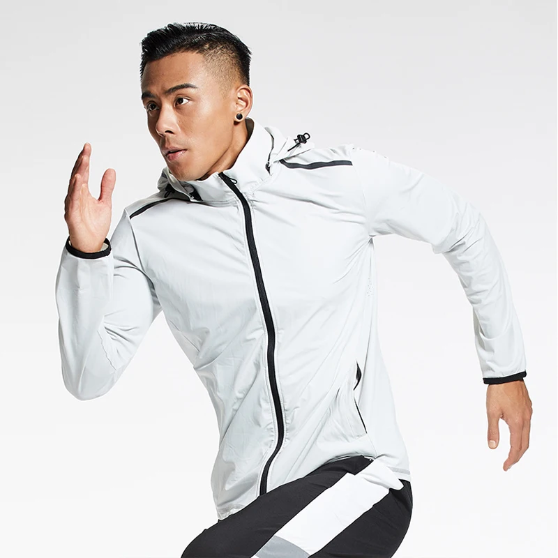 Осеннее Новое солнцезащитное Мужское пальто с капюшоном стоячий воротник