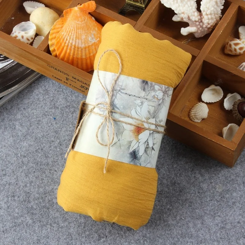 Новые дизайнерские модные шарфы длинный однотонный шарф из смеси хлопка