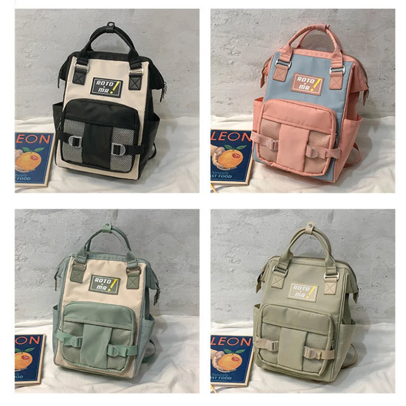 Школьный портфель для подростков рюкзаки девочек женские нейлоновые розовые