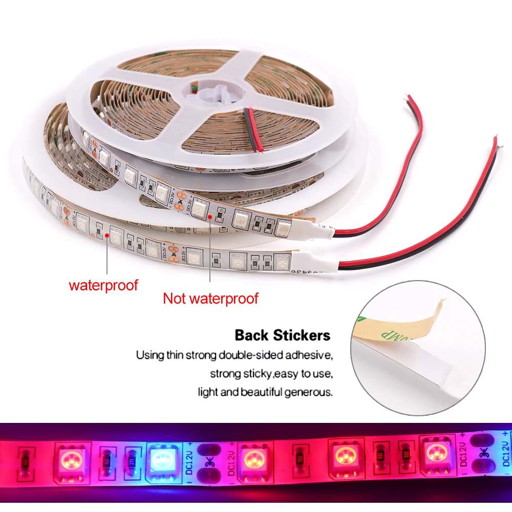 СВЕТОДИОДНАЯ лента SMD 5050 12 В постоянного тока 5 м 60 светодиодов/м IP21 IP65 IP67