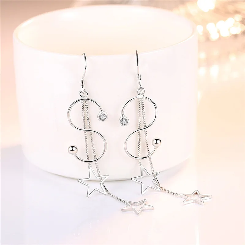 Винтажные женские серебряные серьги-капельки с 925 пробы модные серьги из