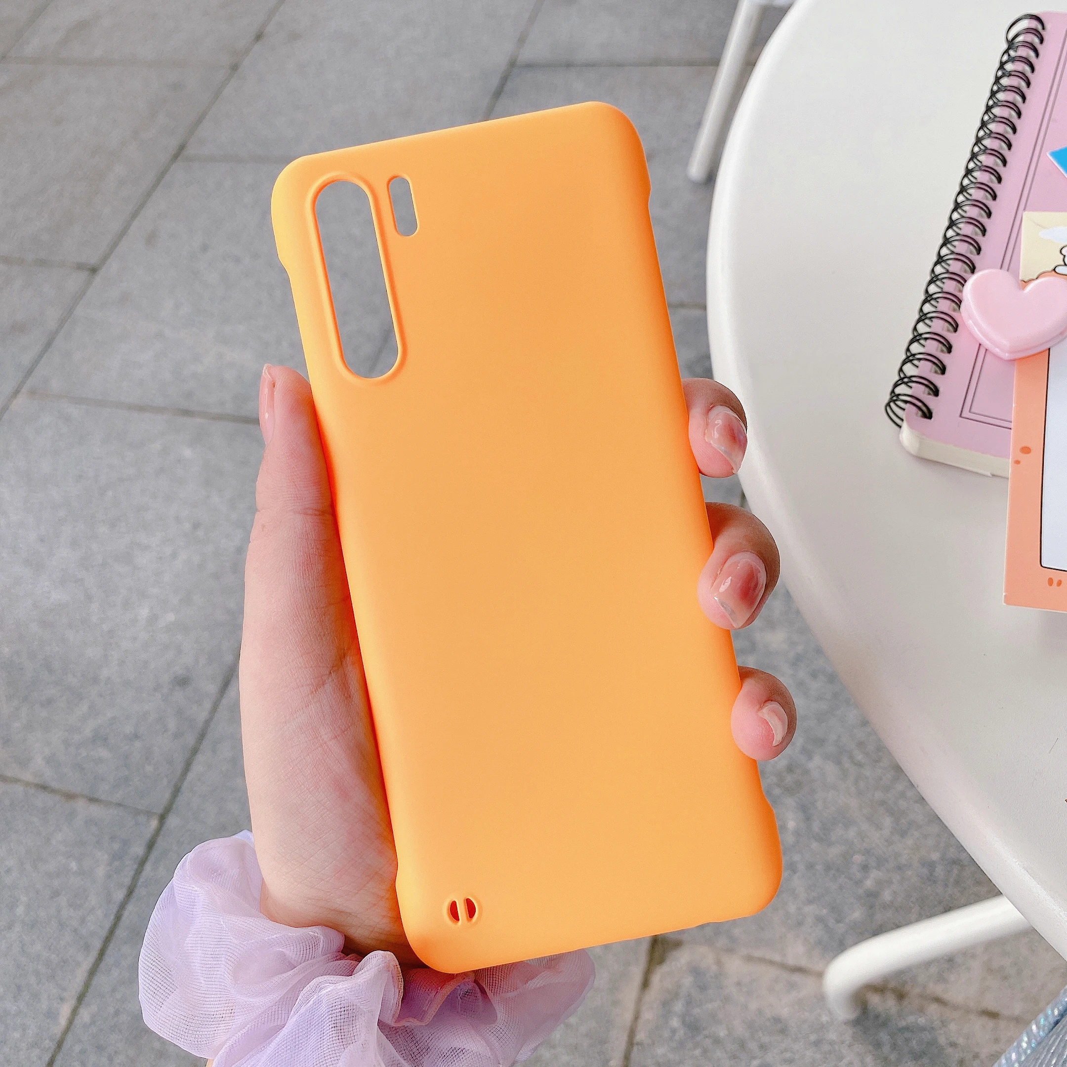 Тонкий матовый безрамочный чехол для телефона s OPPO A91 тонкий карамельного цвета