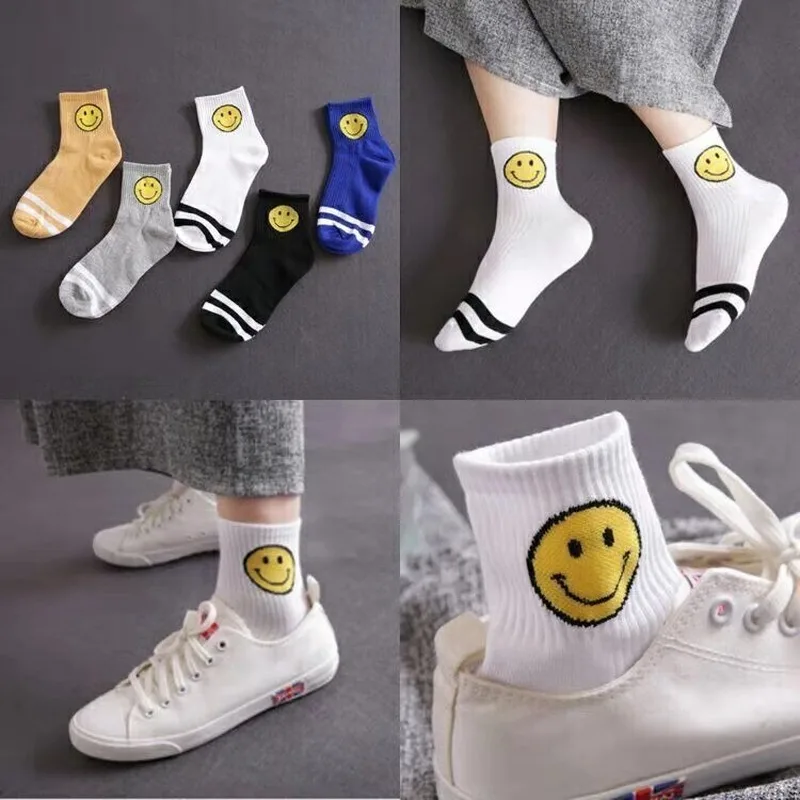 5 пар носки средней высоты Сезон весна осень В Корейском стиле Kawaii Для женщин в