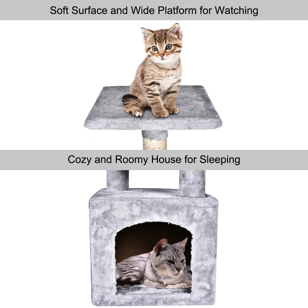 3" Deluxe Cat Tree Level, доска для царапания активности, дерево с когтеточками для котят