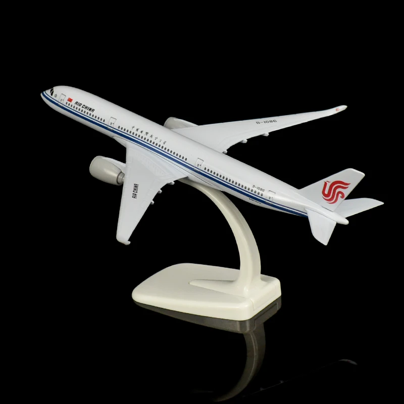 Модель самолета China Air A350 из металла масштабом 1:400, декорация с пластиковым основанием, подарок детям.