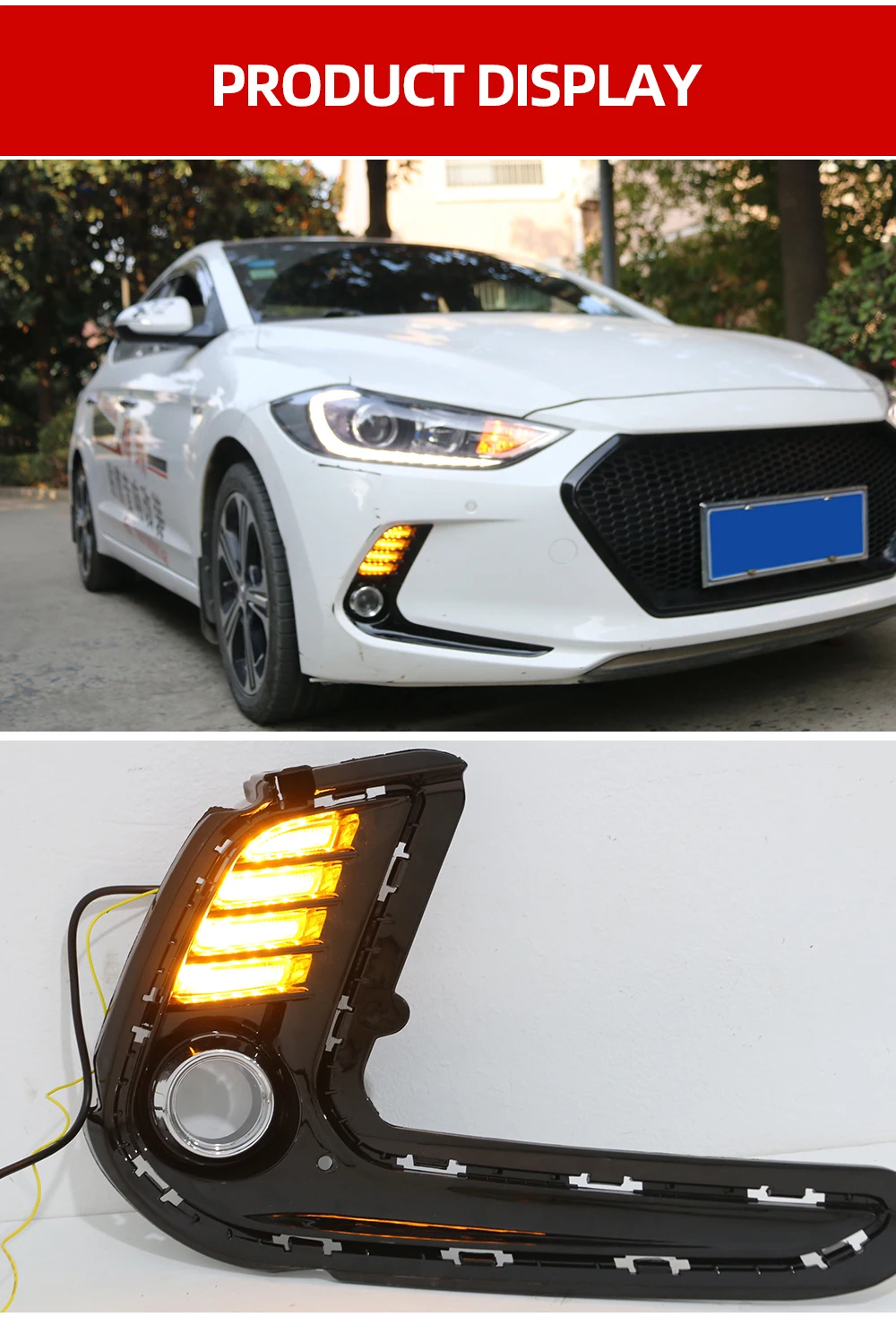 Автомобильный мигающий 2 шт. для hyundai Elantra светодиодный автомобильный DRL Дневной ходовой светильник Дневной светильник водонепроницаемый сигнальный светильник s