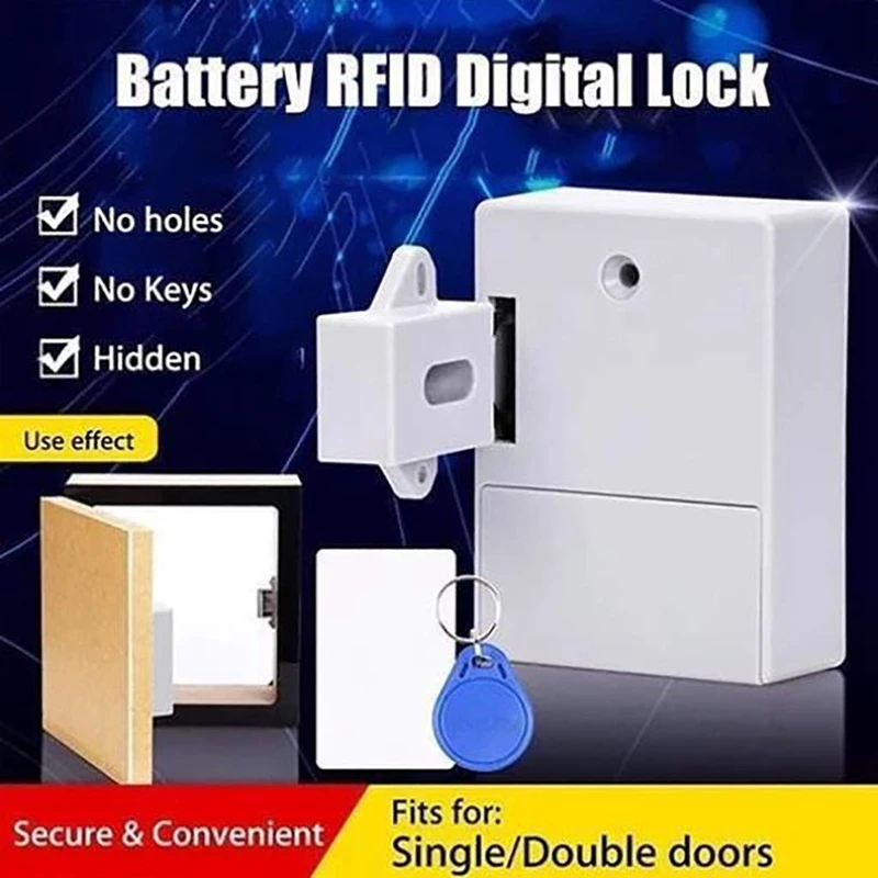 Аккумуляторный RFID-замок невидимый скрытый датчик карты ИС умный дверной замок