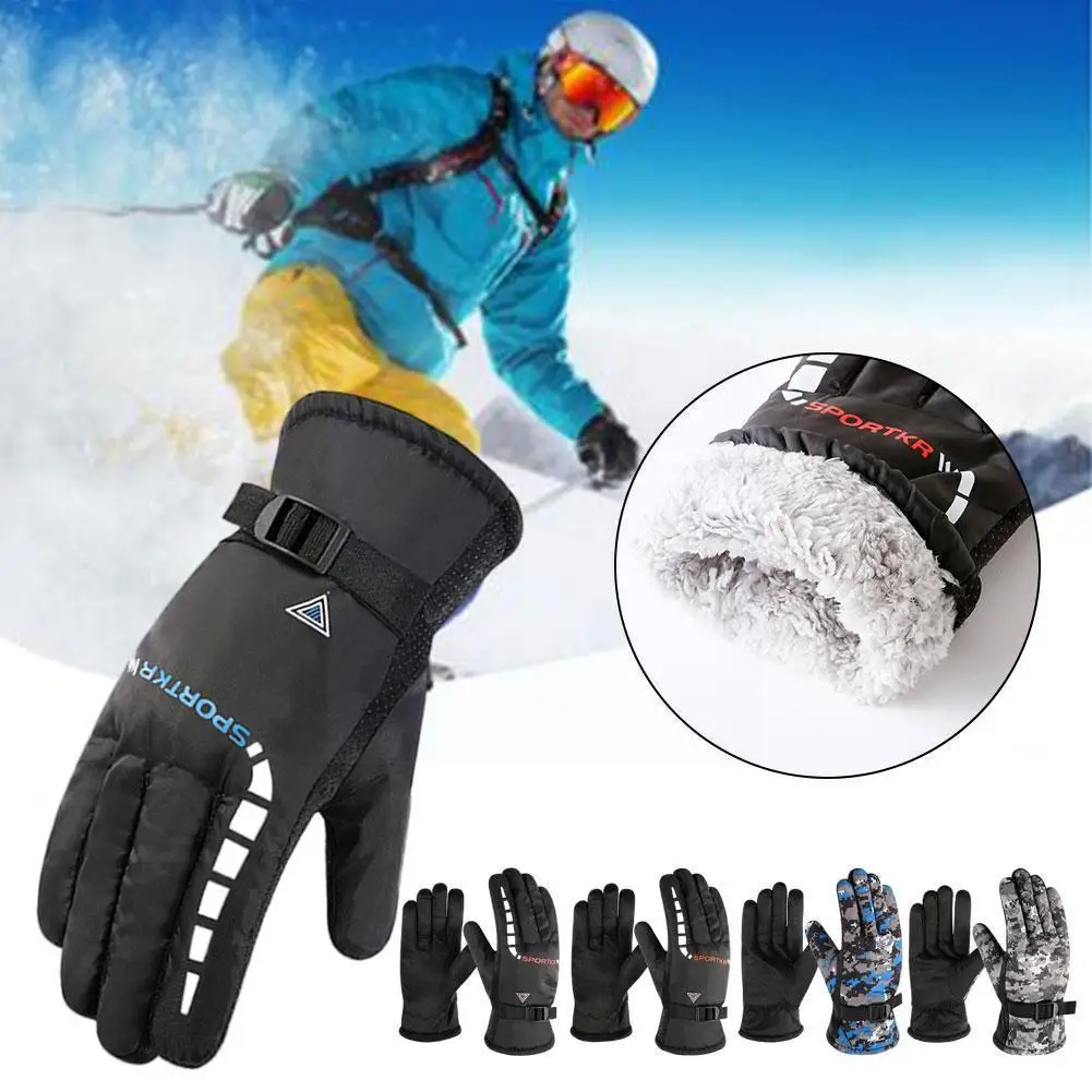 

Unisex Winter Cycling Gloves Thermal Warm Bicycle Bike Glove Camping Outdoor Hiking Finger Full Motorcycle Glove Ski Sport K5D8