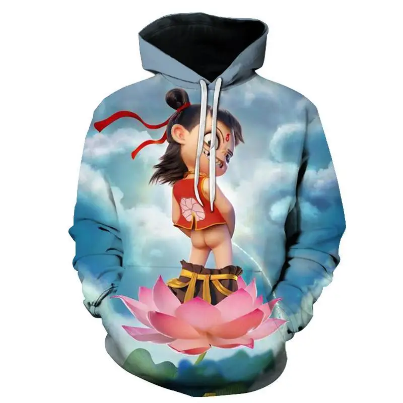 

Autumn New Hot Chinese Cartoon Animation Nezha Men's And Women's Hoodie 3d Printing Children's Fashion Sweatshirt Casual Top