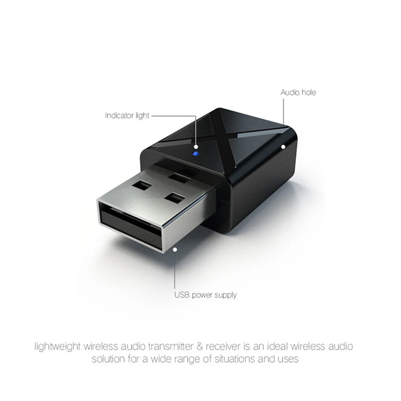 Bluetooth 5,0 аудио приемник передатчик мини стерео Bluetooth AUX RCA USB 3,5 мм разъем для ТВ ПК автомобильный комплект беспроводной адаптер