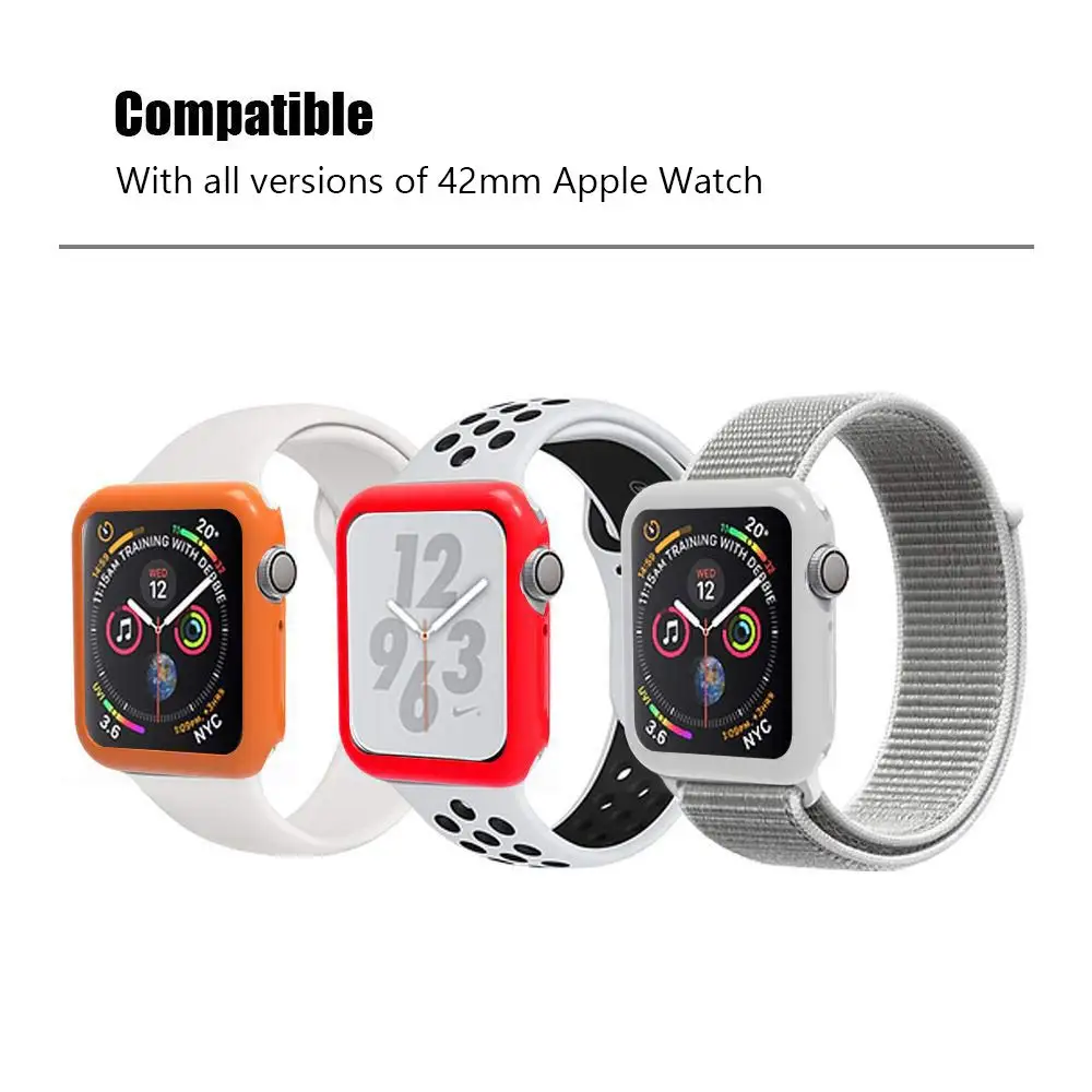Чехол для часов Apple Watch 5 4 3 2 1 40 мм 44 цветные мягкие силиконовые чехлы из ТПУ iWatch Series