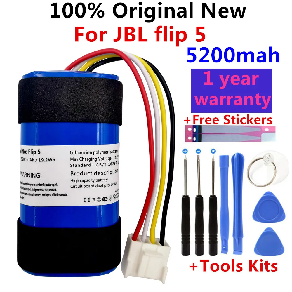 

100% Original New 5200mah battery for JBL flip 5 batteries Tools Kits