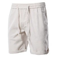 aiopeson 100 cotton linen mens shorts solid color high quality summer home wear shorts for men new beach board shorts men