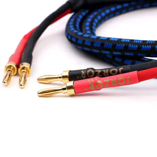 

HI-FI DIY 4N Copper Banana Bi-Wire Speaker Cable Audio Line Wire