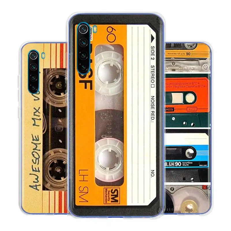 Retro Mix Cassette Tape Volume Camera Silicone Case For Xiaomi Redmi Note 10 11 8 Pro 9S 9 7 8T 9 9A 9C 9T K40 Phone Cover 
