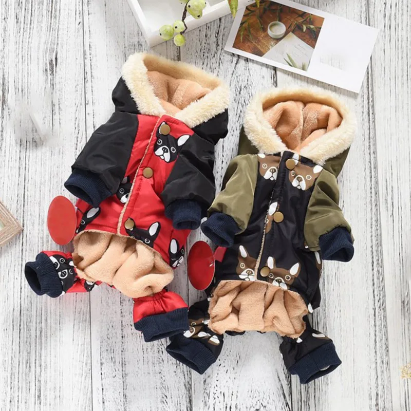 

Winter Pet Dog Coat Warm Clothes Waterproof Hooded Dogs Coats Jacket Warm Puppy Pet Clothing Chihuahua French Bulldog Clothes
