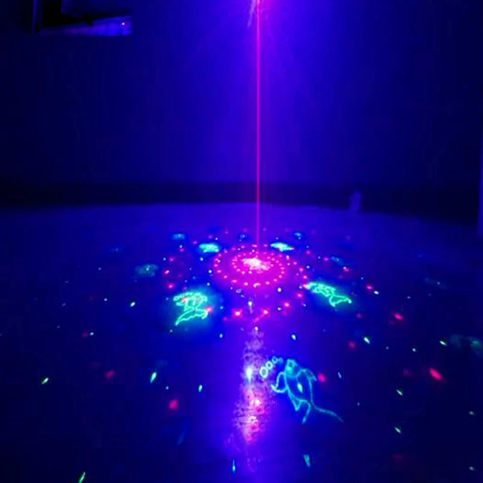 Пульт дистанционного управления RGB 5 отверстий 48 шаблонов лазерный проектор