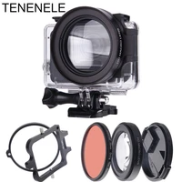 hero7 action camera filter 58mm red filter with 16x macro lens set for gopro hero 5 6 7 black underwater diving filters hero5