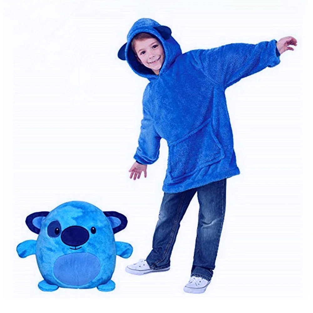 Sudadera con capucha para ni&ntilde;os y mascotas, manta con capucha para invierno, pijamas con forro polar para mascotas, regalos de navidad-1