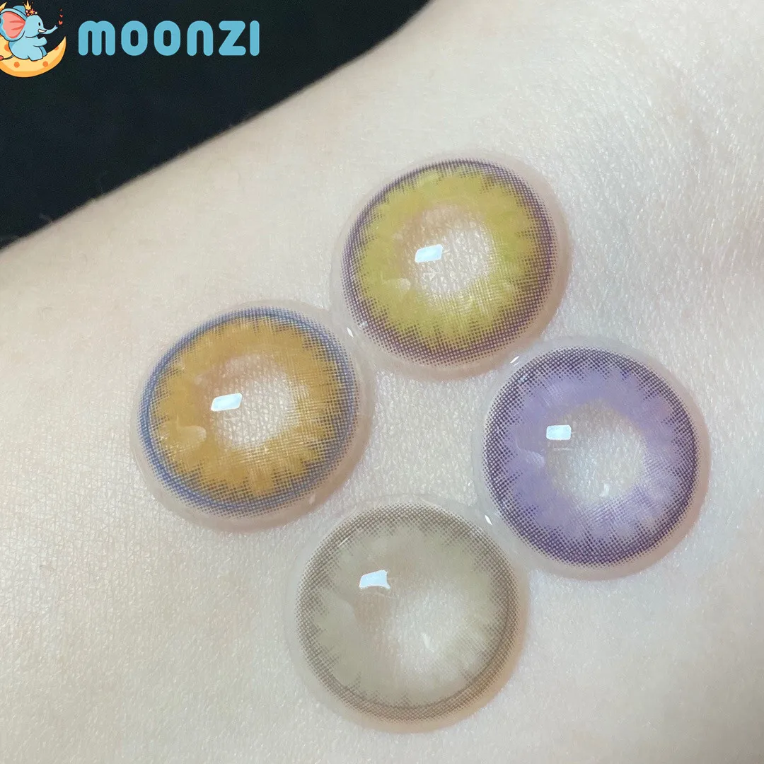 moonzi diamond gray crazy contact lens for eyes big beautiful pupil colored contact lenses cosplay yearly myopia prescription free global shipping