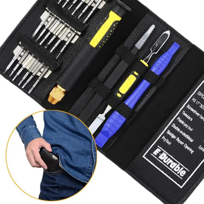 22pcs Multi-functional Screwdriver Set for Mobile Phone Repair Tool 18pcs Driver 1pcs Handle/Tweezers 2Pcs Crowbar | Инструменты