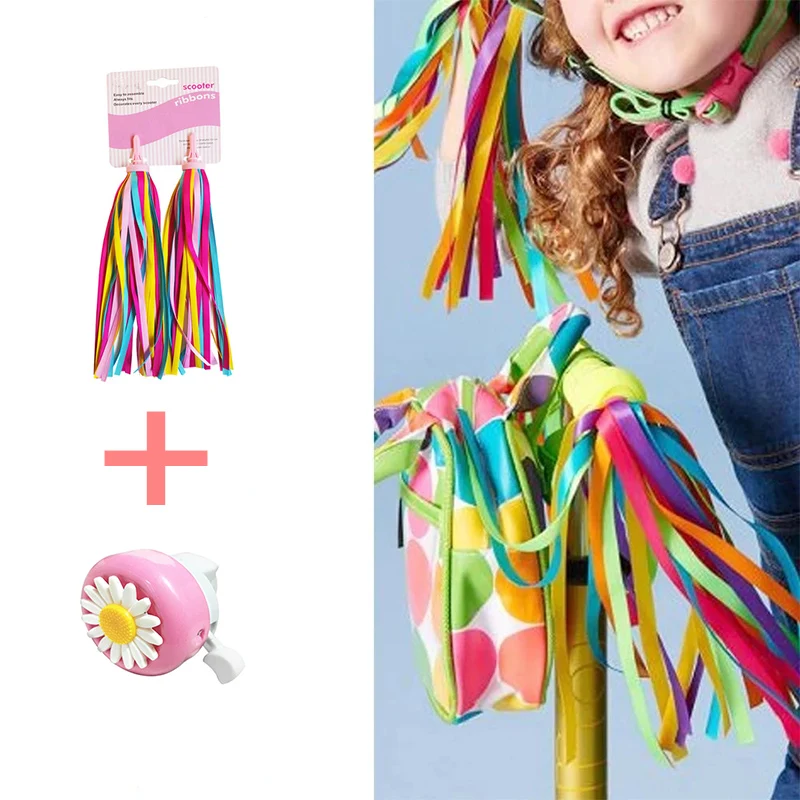 

Детский руль велосипеда Лента Руль скутер Лента Руль маргаритки цветок рог велосипед Дети Девочка велосипед кольцо оповещение