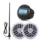 Морской Стерео Bluetooth радиоприемник для лодки аудиоприемник MP3 Автомобильный плеер + 6,5 дюймовые Морские Динамики для RV ATV яхты + FM AM антенна