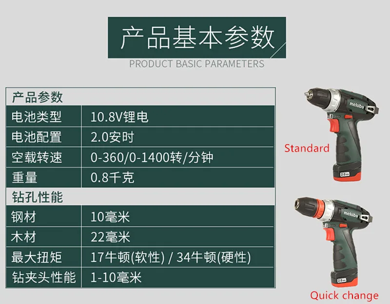 PowerMaxx BS 10 8 V BS10.8V для METABO литиевая батарея многофункциональная быстросменная